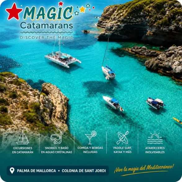 Excursiones en catamarán por Mallorca | Bahía de Palma, Es Trenc y Sunset