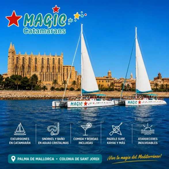 Excursiones en catamarán por Mallorca | Bahía de Palma, Es Trenc y Sunset