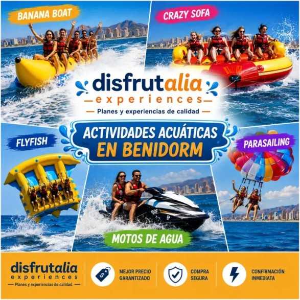 Actividades acuáticas Benidorm | Motos de agua, parasailing