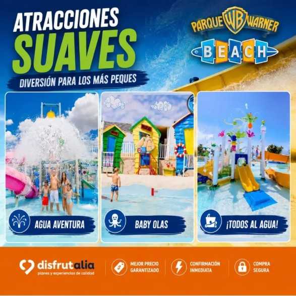 Entradas PARQUE WARNER BEACH 25,14€ Descuento 40%