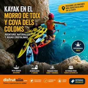 Kayak Morro de Toix y Cova dels Coloms | Reserva