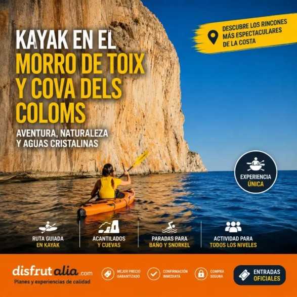 Kayak Morro de Toix y Cova dels Coloms | Reserva