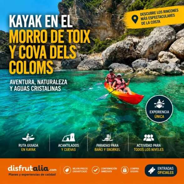 Kayak Morro de Toix y Cova dels Coloms | Reserva