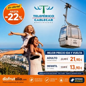 Tickets Teleférico Benalmádena desde 15,90€ Descuento 22%