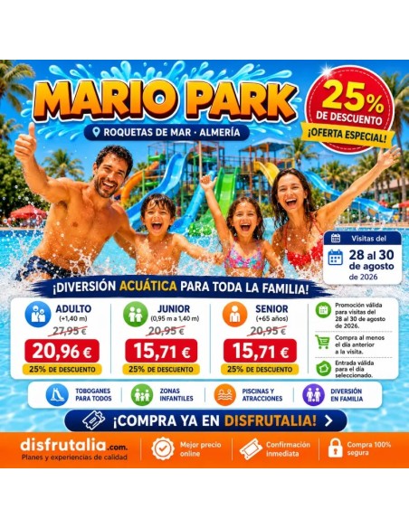 Entradas Mario Park desde 15,71€ | Descuento 25%