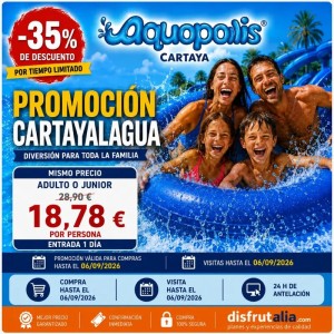 Entradas Aquopolis Cartaya 18,78 € Descuento 35%