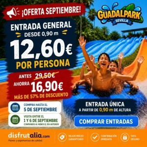 Entradas Guadalpark Sevilla 12,60€ Descuento 57% | 2x1