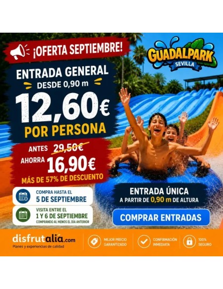 Entradas Guadalpark Sevilla 12,60€ Descuento 57% | 2x1