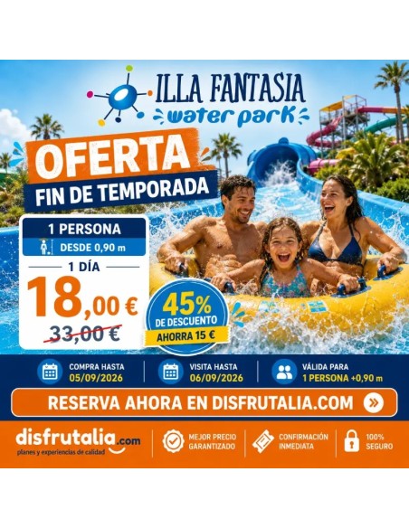 Entradas Isla Fantasía 18€ Descuento 45% | 2x1 y Ofertas