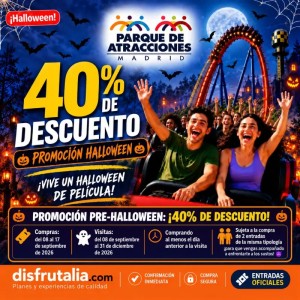 Entradas Parque de Atracciones Madrid 26,94€ Descuento 40%