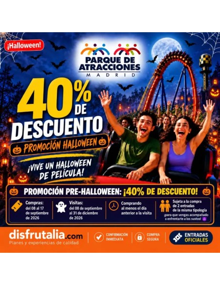 Entradas Parque de Atracciones Madrid 26,94€ Descuento 40%