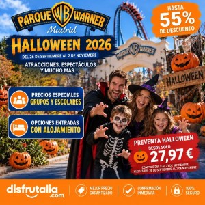 Entradas baratas Warner Madrid 27,97€ Descuento 55% | 2x1