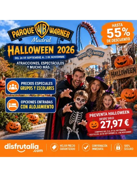 Entradas baratas Warner Madrid 27,97€ Descuento 55% | 2x1