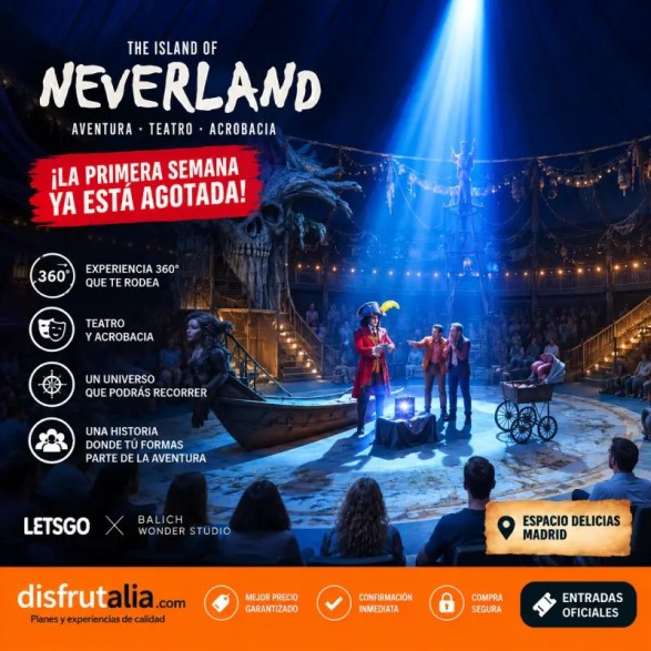 Entradas THE ISLAND OF NEVERLAND desde 35€ Descuento 25%