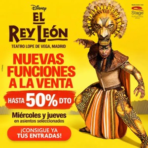 El Rey León Madrid 2026 entradas desde 27€ Descuento 50%