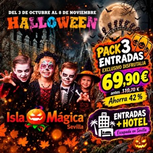 Pack 3 entradas Isla Mágica 69,90 € Descuento 42% | 2x1