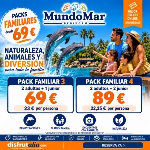 Entradas Mundomar Benidorm desde 22€ 16% Descuento