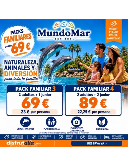 Entradas Mundomar Benidorm desde 22€ 16% Descuento
