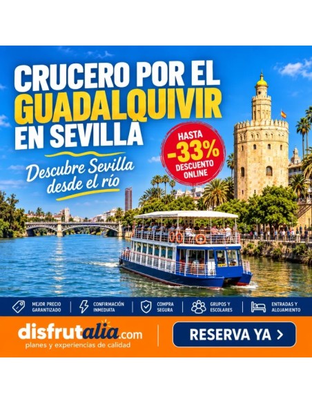 Crucero Guadalquivir Sevilla 15,65 € | Descuento 31%