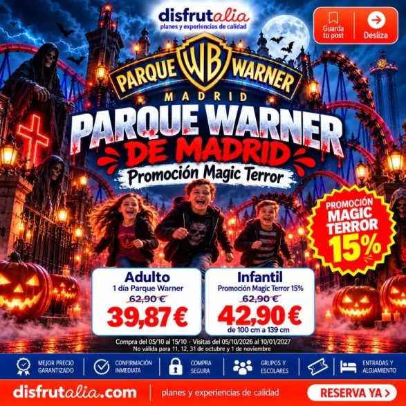 Entradas baratas Warner Madrid desde 27,97€ Descuento 55%