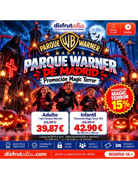 Entradas baratas Warner Madrid desde 27,97€ Descuento 55%